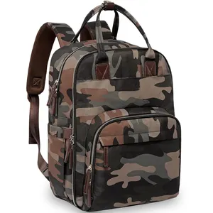 24L Large Capacity Waterproof Diaper Backpack Multifunction Camouflage Diaper Bag Backpack
