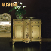Armoire en feuille d'or française, table de console Antique avec miroir, décoration de hall de villa européenne, armoire de porche
