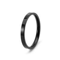 2mm Bague Acier Inoxydable Or Rose Noir Bleu Ultra Fine Lisse Basic Prime cercle Acier Inoxydable Couple Bague doigt bagues 546