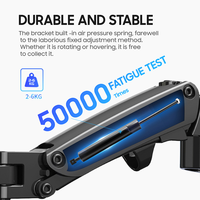 Bras de moniteur réglable multi-angle Stable de 13 à 27 pouces Support de moniteur Support d'ordinateur