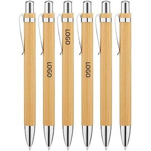 Offre Spéciale – Stylo Bille Personnalisé en Bambou Écologique pour Hôtels, Corps en Bois et Pointe Métallique 1,0 mm – Cadeau Nouveauté - Product Image 1