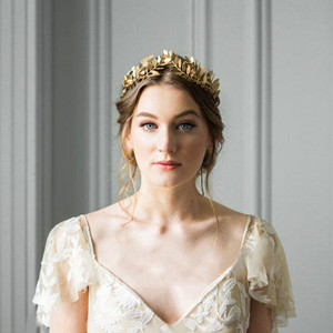 ที่คาดผมสไตล์ยุโรปและอเมริกา,ที่คาดผมของเจ้าสาวที่คาดผมแบบพวงใบ<span class=keywords><strong>มะกอก</strong></span>สายคาดผมสไตล์ราชวงศ์ลม - Product Image 2