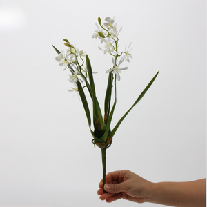 Orchidée artificielle <span class=keywords><strong>Vanda</strong></span> en gros, 2 tiges, feuilles de Cymbidium, toucher réel, pour décoration de mariage et de table à domicile - Product Image 6