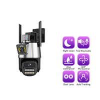 Caméra extérieure WiFi 2,4 GHz, double objectif, étanche, sans fil, Plug and Play pour une utilisation simple