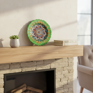 Placa de encaje de cerámica de 18cm Diseño de placa elegante para decoración del hogar - Product Image 3