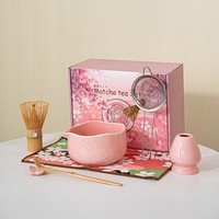 Ensemble de matcha 5 étoiles à faible MOQ, ensemble de thé japonais traditionnel, ensemble de matcha japonais 5 pièces, peut également être offert en cadeau à des amis ou des collègues