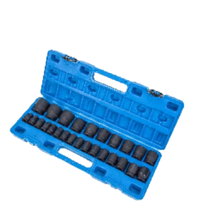 Набор глубоких ударных шестигранных торцевых ключей (бит) из хромомолибденовой стали S2, 31 шт., 1/2 дюйма, метрические, 6-гранные, 200 мм, с черным оксидированием, для авто/автомобилей, DIY, промышленного применения, OEM/ODM - Product Image 4