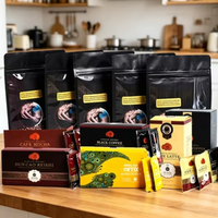 OEM Paddenstoelenkoffie Instant Koffie Ganoderma Extract / Ganoderma Paddenstoelenextract Instant Zwarte Koffiepoeder Vijf Smaken