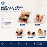 MineSign Présentoir Organisateur Léger en Acrylique Transparent à 3 Niveaux pour Vernis à Ongles, Huiles Essentielles et Maquillage