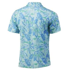 Camiseta de moda de alta calidad personalizada Impresión digital Tejido deportivo Camiseta de polo de golf de poliéster ajustada para hombre - Product Image 5