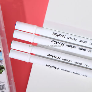 Rotuladores de pincel plano de doble punta de tinta permanente personalizables Juego de rotuladores de doble pincel para dibujo en papel - Product Image 3