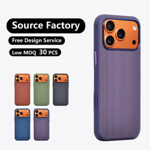 Funda de Teléfono de Cuero y Tela Tecnológica Oficial Compatible con <span class=keywords><strong>Apple</strong></span> 17 Pro - Product Image 3