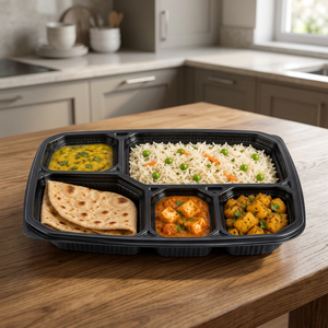 Plateau jetable en polypropylène de qualité alimentaire, capacité 5 CP, options multicolores, vente en gros de boîtes à lunch et de plateaux de traiteur pour la préparation des repas - Product Image 3