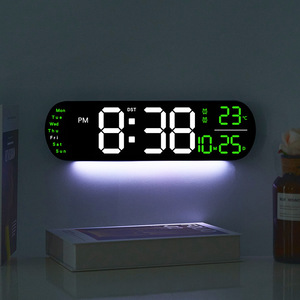 <span class=keywords><strong>Design</strong></span> moderno, orologio <span class=keywords><strong>da</strong></span> <span class=keywords><strong>parete</strong></span> a LED, 6651 al quarzo in ferro, - Product Image 3