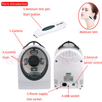 Espejo Inteligente con IA para Análisis de Piel, Máquina de Análisis Facial, Escáner de Humedad UV, Diagnóstico de Piel 3D, Equipo para Salón de Belleza