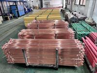 Tige de terre en cuivre à prix compétitif, personnalisée en usine, avec tête de forage et tige de terre en cuivre soudé