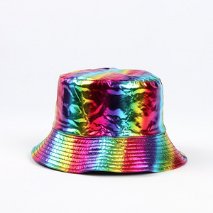 Portefeuilles arc-en-ciel et chapeau de pêcheur coloré assortis, pantoufles tendance, chapeau en cuir verni avec sacs, <span class=keywords><strong>chaussures</strong></span> pour femmes, sandales à nœud papillon - Product Image 6