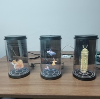 Vitrina Transparente Holográfica Cilíndrica de 5.5, 10.1, 21.5 y 75 Pulgadas con Proyección Holográfica 3D, Interacción IA y Tecnología 3D
