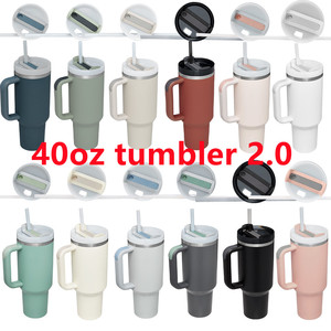 2023 baru H2.0 disesuaikan Logo grosir dinding ganda baja nirkarat vakum terisolasi perjalanan kopi mug 40oz tumbler dengan pegangan - Product Image 3