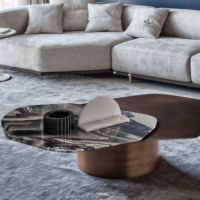 Table basse personnalisée en métal doré, acier inoxydable, moderne, faite à la main, écologique, durable, multifonctionnelle, luxe, salon