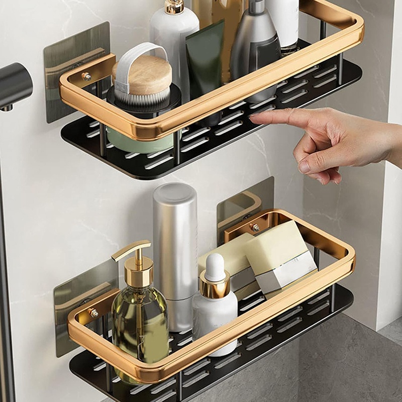 Wall Mounted Rustproof Shower Caddy Shelf 2pc