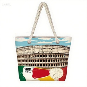 Bolsa de playa de lona con logotipo personalizado bolsa de asas de recuerdo de viaje Hungría turismo <span class=keywords><strong>Castillo</strong></span> de <span class=keywords><strong>Budapest</strong></span> bolsa de lona con medalla de oro - Product Image 6