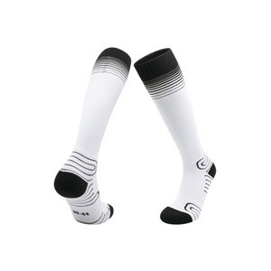 Wholesale Premium Quality Cotton Crew Men's Sport <b>Socks</b> Custom Jacquard Logo Terry <b>Socks</b> Bottom Position <b>Black</b> Color for Spring - Product Image 6