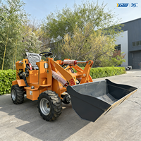 Mini Cargadora Potente YGZG de 2 Toneladas con Elevación Hidráulica, Cargadora de Ruedas de Alto Rendimiento para Movimiento de Tierras