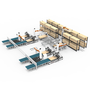 Gỗ làm việc <span class=keywords><strong>Router</strong></span> <span class=keywords><strong>CNC</strong></span> tự động Bảng điều chỉnh đồ nội thất Dây chuyền sản xuất với tự động cho ăn nền tảng - Product Image 2