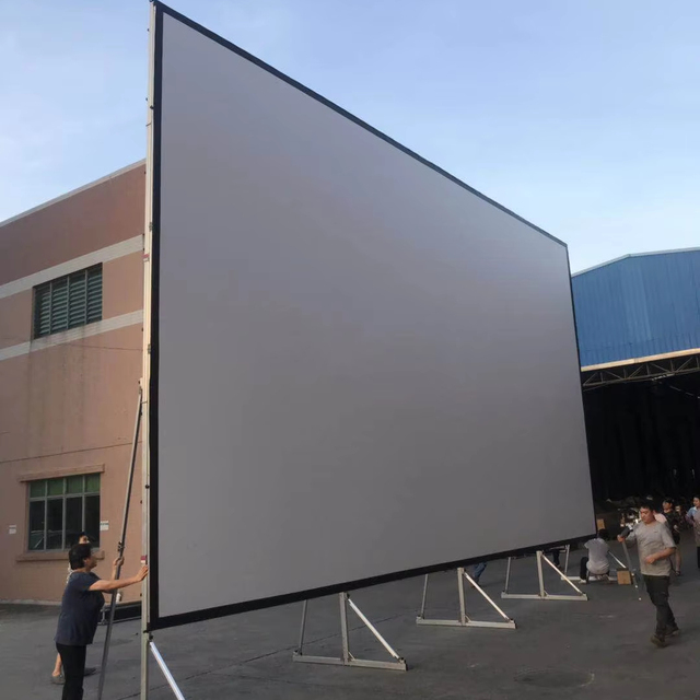 Telon Screen 72" 200" 300" 400" Inch 4K HD Front and Rear Fabric Portable Fast Fold Projection Screen