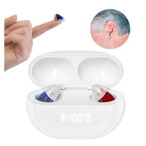Prothèses auditives Mini CIC rechargeables invisibles numériques avancées avec BT et suppression du bruit pour les personnes âgées et les adultes actifs - Product Image 1