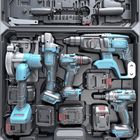 Kit combinado de herramientas eléctricas inalámbricas de 16 piezas OEM al por mayor, juego de taladro y llave de amoladora angular sin escobillas para taller