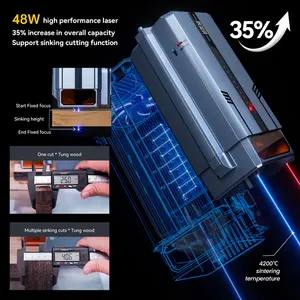 Nouvelle machine de gravure et de découpe laser IKier K1 Pro Max 48W/24W à commutation de puissance, double engrenage, super rapide 900 mm/s - Product Image 3