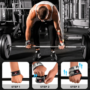 Correas Profesionales Acolchadas para Levantamiento de Pesas en Forma de 8 con Construcción Tejida Resistente y Agarre Seguro para Entrenamiento con Pesas y Fitness - Product Image 5