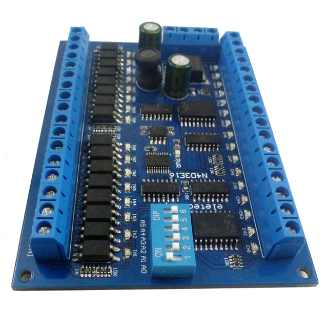 N4D3E16 DC 12V 24V Input Output RS485 Remote Control Switch PLC I/O expansion Board 03 06 16 Modbus RTU Module B465 U07