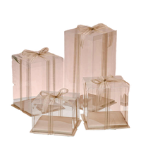 Boîtes à gâteaux carrées transparentes biodégradables en gros pour mariages et boulangeries, compatibles avec les aliments pour animaux de compagnie