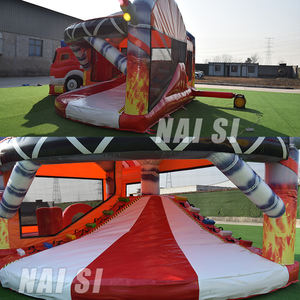 Vendita calda Multiplayer <span class=keywords><strong>XL</strong></span> pompiere casa di rimbalzo salto gonfiabile castello gonfiabile <span class=keywords><strong>scivolo</strong></span> per bambini all'aperto - Product Image 4