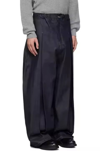 Jean droit en denim selvedge japonais personnalisé pour homme, style Y2K, taille mi-haute, délavé, faible MOQ, OEM, coton brut, vente en gros - Product Image 3