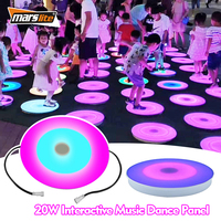Sol interactif LED circulaire, parc sensoriel, panneau de sol interactif musical, piste de danse ronde