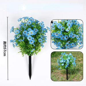 Buissons artificiels, fleurs artificielles, boules de violets artificielles, arbres topiaires, faux arbustes artificiels pour la décoration de la véranda et du jardin - Product Image 6