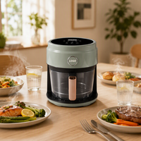 Friteuse à air 3,5 L avec panier en verre visible, friteuse électrique sans huile, écran tactile, contrôle numérique, cuisson saine