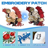 Patchs brodés personnalisés thermocollants à dos adhésif, motifs cerises mignonnes de dessin animé pour vêtements, sacs, appliques DIY, vente en gros