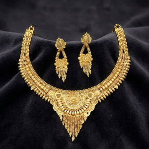 Traditional Gold Plated Micro Forming Necklaces for Women Wedding Season Jewelry Orthodox Theme <b>Copper</b> Brass Chapado En Oro Oro - Product Image 3