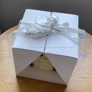 Boîtes cadeaux en papier personnalisées pour fleurs, vente en gros, boîtes à fleurs pliables avec nœud pour fleurs et amour - Product Image 4