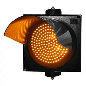 Fama IP65 de alta qualidade à prova d'água 200mm LED amarelo piscando luz de alerta de trânsito de segurança rodoviária (modelo principal)