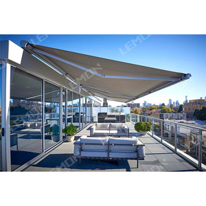 Cubierta de terraza motorizada de casete completo para exteriores con brazo plegable retráctil Toldo de pérgola de pavo Toldo de lluvia retráctil - Product Image 5