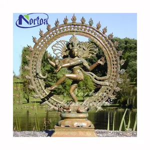 手工雕刻仿古金属青铜黄铜领主Shiva舞蹈Nataraja雕像出售