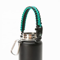 Poignée en paracorde 550 en gros pour kit de survie en camping, avec boussole, allume-feu et poignée pour gourde à large ouverture