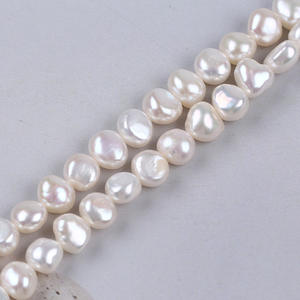 Perles d'eau douce naturelles baroques 6-7 mm, double face, trou latéral, forte brillance, particules de perles dispersées pour le bricolage - Product Image 5