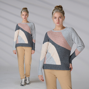 OEM ODM Sweater Factory Knit Top Pullover Women Knit Sweater Long Sleeve Crew Neck Sweater - Product Image 1